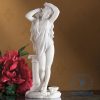 Tượng thiếu nữ bằng đá, tượng đá cẩm thạch trắng, điêu khắc thiếu nữ nghệ thuật, tượng đá trắng trang trí
