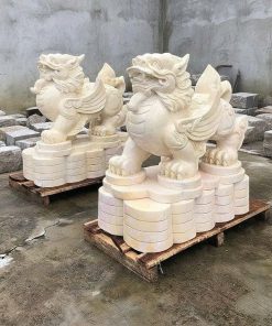 kỳ lân đá vân gỗ